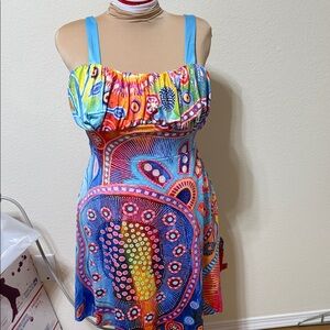 Vibrant Multicolor Women's Mini Dress